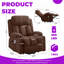 Fauteuil inclinable Rosala Power Lift avec chauffage électrique, télécommande de massage par vibration, port USB et poches de rangement-1270002497