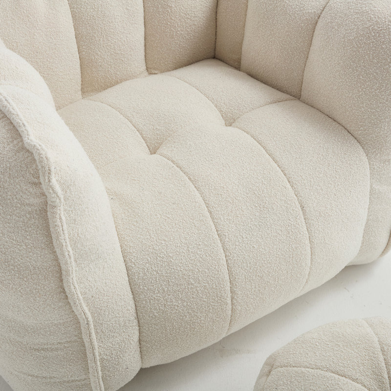 Sofas Upholstered Sofa, 23.23" H x 38.58" W x 31.5" D, Beige Chenille