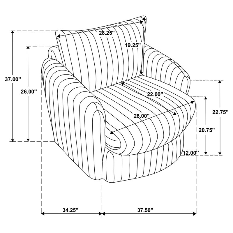 Chaise rembourrée Sarco, Ivoire ivoire
