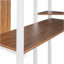 Lit mezzanine double en métal avec 2 tablettes et 1 bureau, noir-506562956-511297579