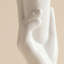 Vase moderne en céramique blanc à main, bouquet de fleurs sculpturales
