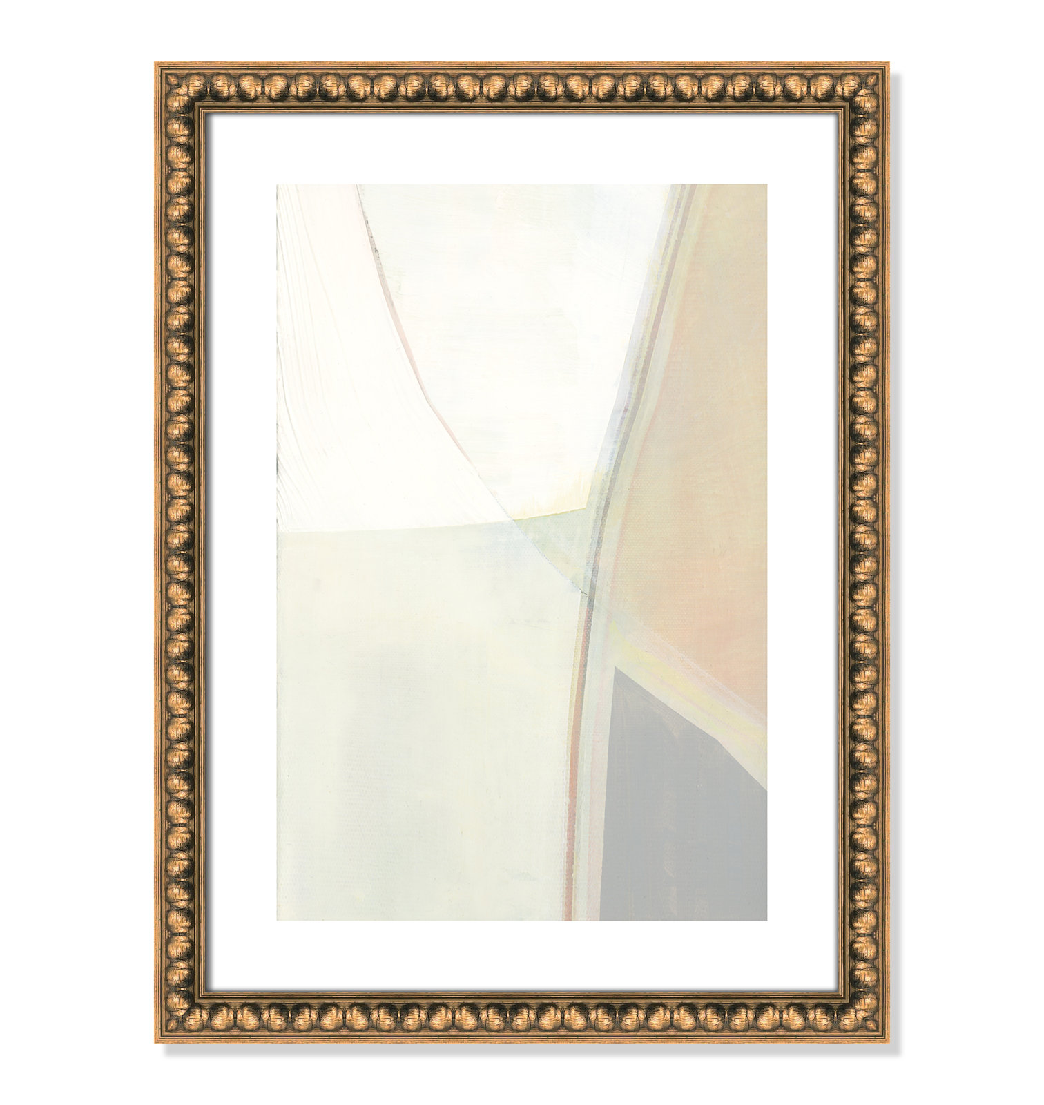 In Neutral II - Painting Print, Gold Bead Framed Paper, 23" H x 17" W x 1.13" D