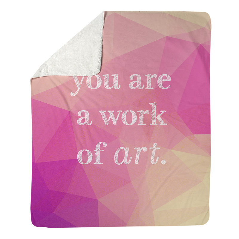 Sewn Throw Blanket, 50" W x 60" L, Medium, Light Pink