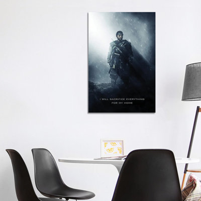 Ghost Samurai Tagline by Gab Fernando - Wrapped Canvas Print