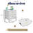 Walter Set Of 2 Nightstands With Charging Station, 2 Drawer Bedside Tables With Storage, Night Stands For Bedroom, End Table Or Side Table For Living Room, 15.5" X 18.7" X 21.7", White-1659064606