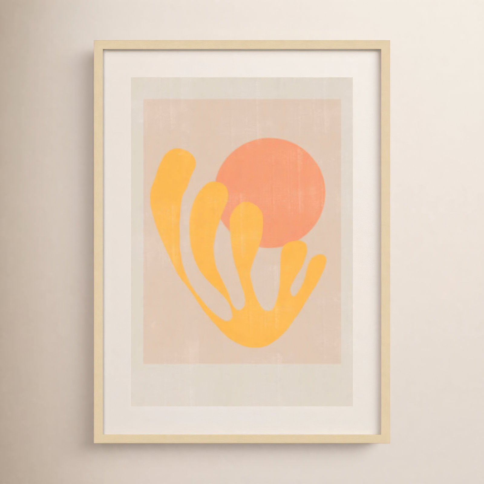 Giese "Modern Plant No. 2" Print, Brown, 41" H x 30" W