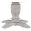 Extendable Round Pedestal Dining Table in White and Grey With 18" Takeout Leaf (Seats 4-6 people)