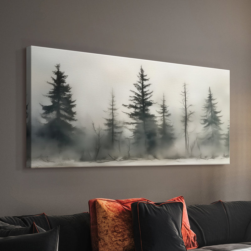 Série paysage - CXCVI - Toile tendue avec châssis - Prêt à accrocher, H 24 po x l 48 po