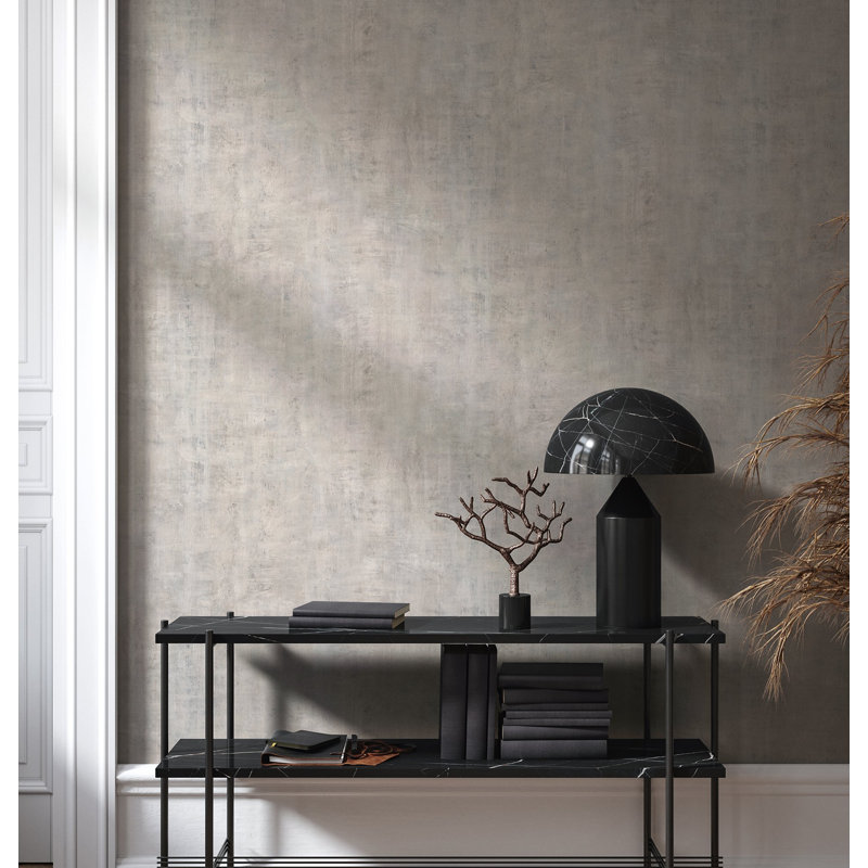 Ninti Industrial Effects Glass Stone Concrete Texture Wallpaper Roll 10.05m x 53cm, Cream