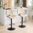 Walnut Bentwood Bar Stools Mid Century Modern Adjustable Counter Height Leather Upholstered 360Â°Swivel Bar Chairs For Kitchen Island/Dining Room/Cafe-599816077-599816115