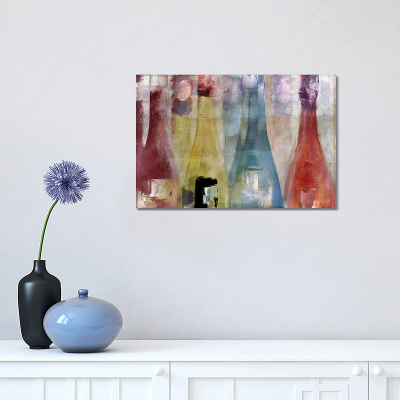 Bouteilles II 1 Piece Wrapped Canvas Painting, 30.48 cm H x 45.72 cm W