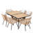 7-Piece Outdoor Dining Set With 6 Rattan Chairs, All-Weather Patio Table & Chairs For Backyard, Garden, Poolside-1924939144