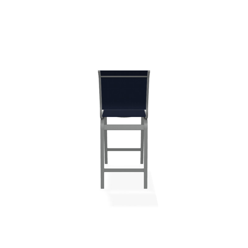 Tabouret de bar 26 po Holna, Bleu marine 13D Sunbrella®, Graphite texturé