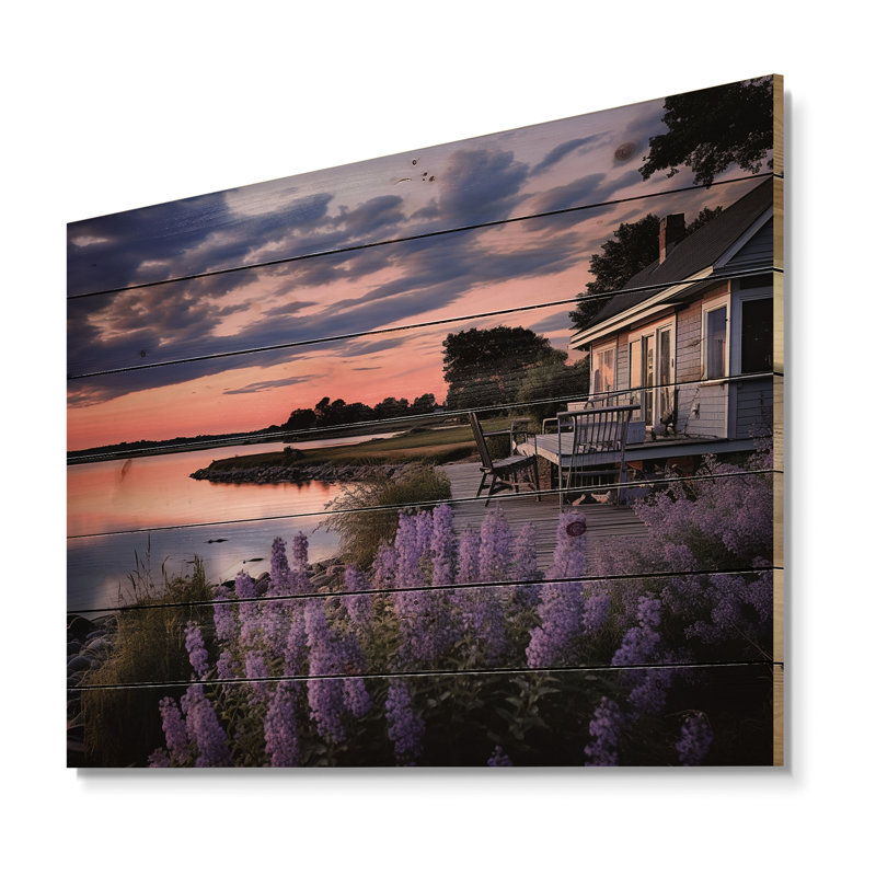 Serenade mauve avec impression sur bois, H 10 po x l 20 po x P 0,78 po