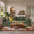 Olive Green Plush Corduroy Fabric