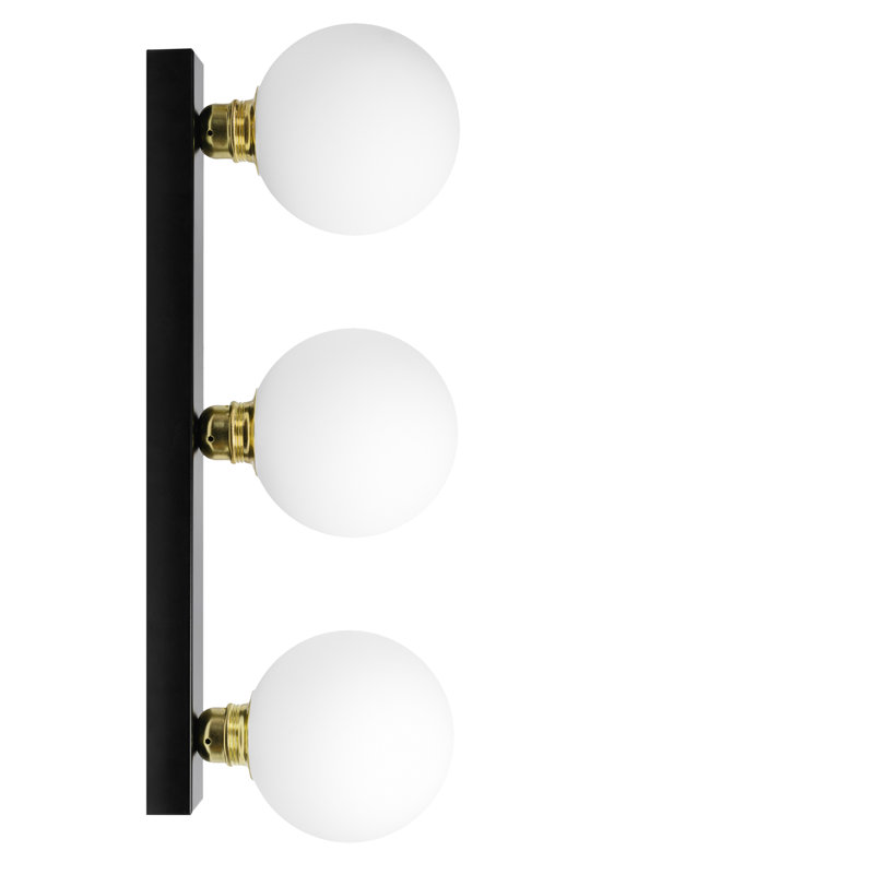 Ruithero Armed Sconce, Brass/Black