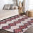 Zed Modern Trellis Kilim Machine-Washable Red/Ivory Rug-1265008205