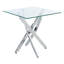 Shapiro Glass Top Cross Legs End Table