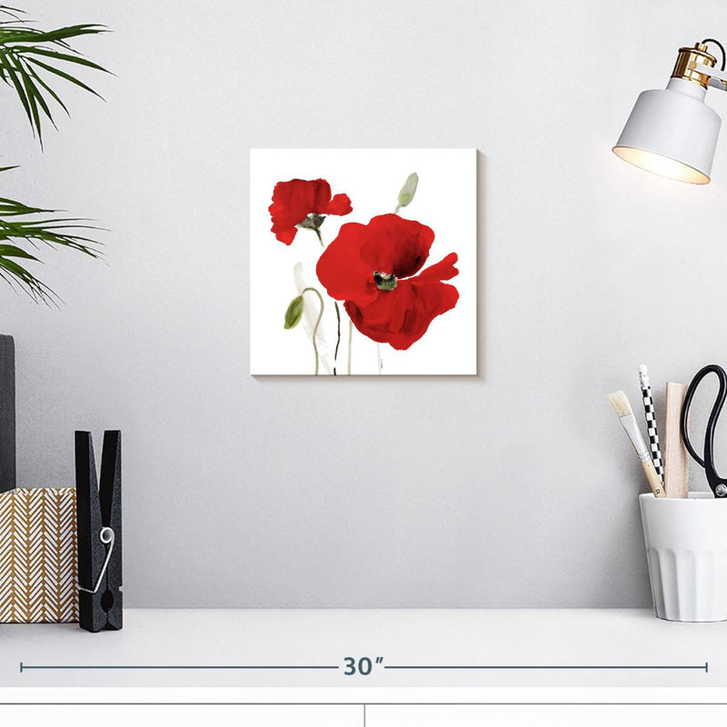 Harnek All Red Poppies I, H 10 po x l 10 po