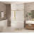 Frameless Shower Door, 1/4 "(6 Mm) Clear Tempered Glass, Explosion Proof Film, Stainless Steel Handle-120558950
