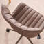 Chaise de bureau pivotante en cuir véritable avec roulettes Brionni-1029916917