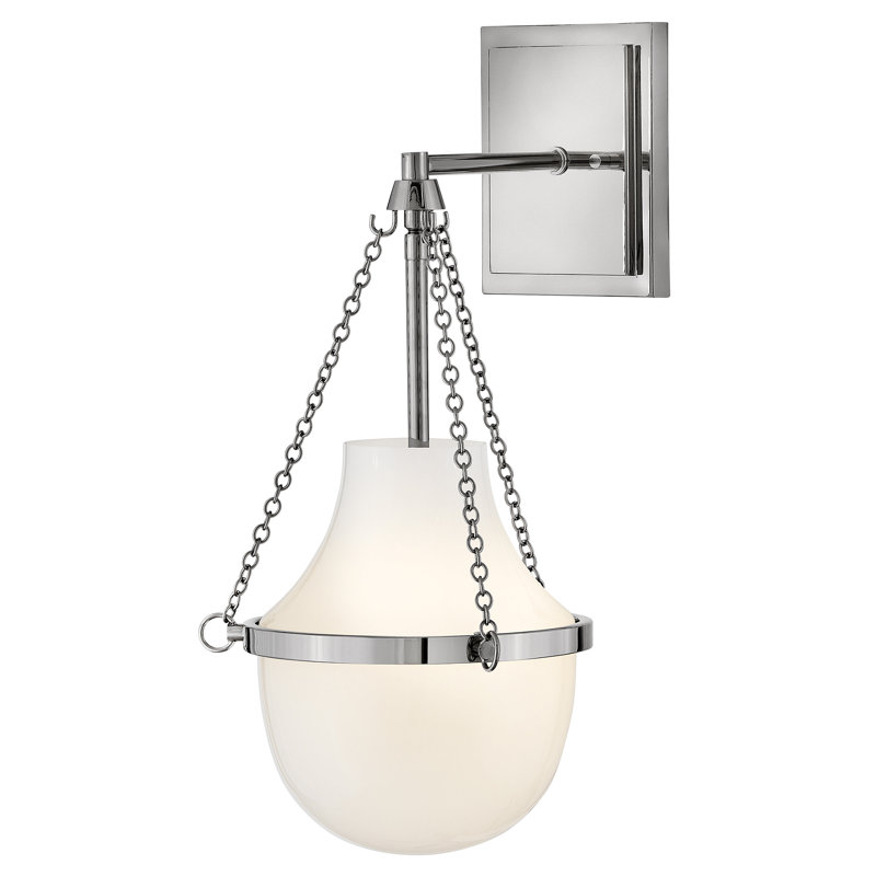 Hinkley Collins Medium Single Light Sconce, Polished Nickel