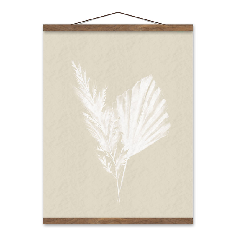 «Boho Leaves Silhouette II», reproduction sur toile
