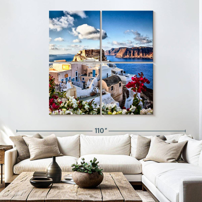 Gillard, la ville d'Oia, Santorini I, H 74 po x l 74 po