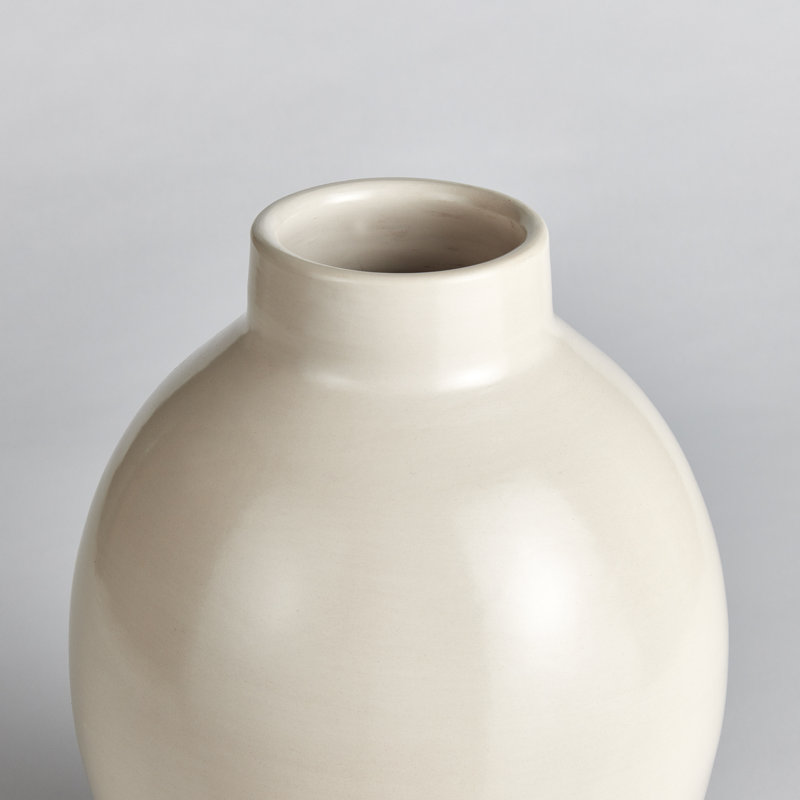 Grand vase Analia, H 12,75 po x l 9,5 po x P 9,5 po, Écru
