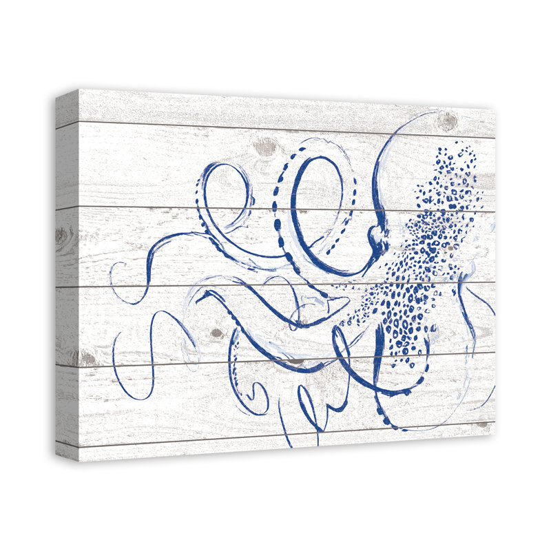 Marine Octopus - reproduction sur toile tendue, H 16 po x l 20 po x P 1,25 po