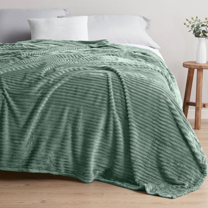 Jeté moelleux et moelleux Nestl, Grand, Vert sauge