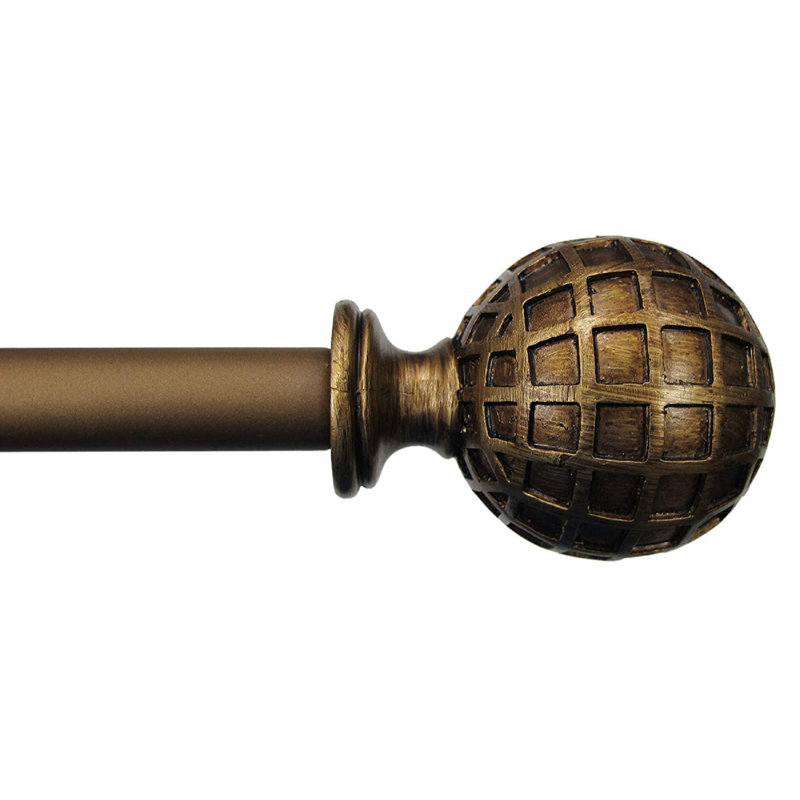 Vale Adjustable Single Curtain Rod, 1" H x 84" W x 1" D