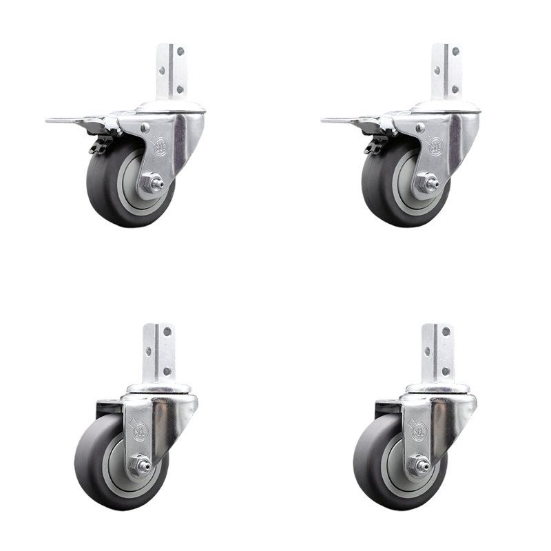 Thermoplastic Square Stem Caster