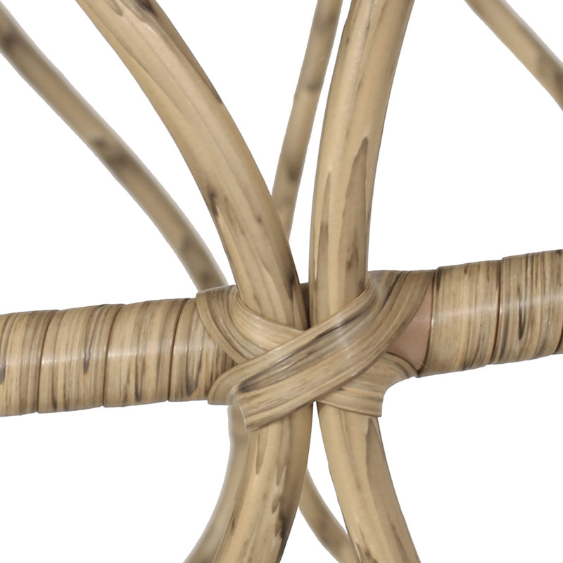 Table d'appoint Rattan Bruce, Brun