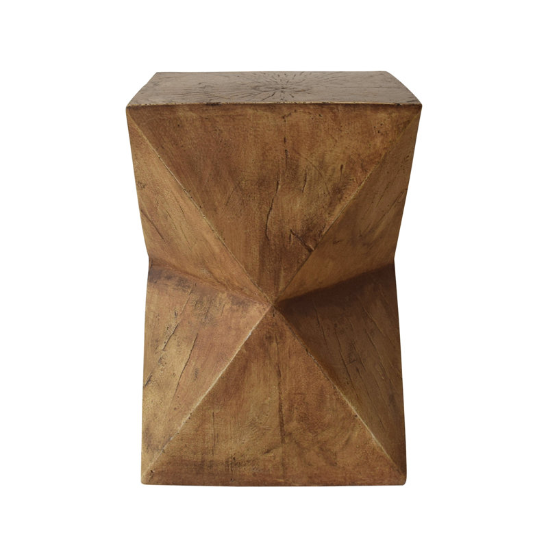 Table d'appoint moderne en sablier moderne - béton léger peint à la main pour une utilisation intérieure et extérieure, finition naturelle