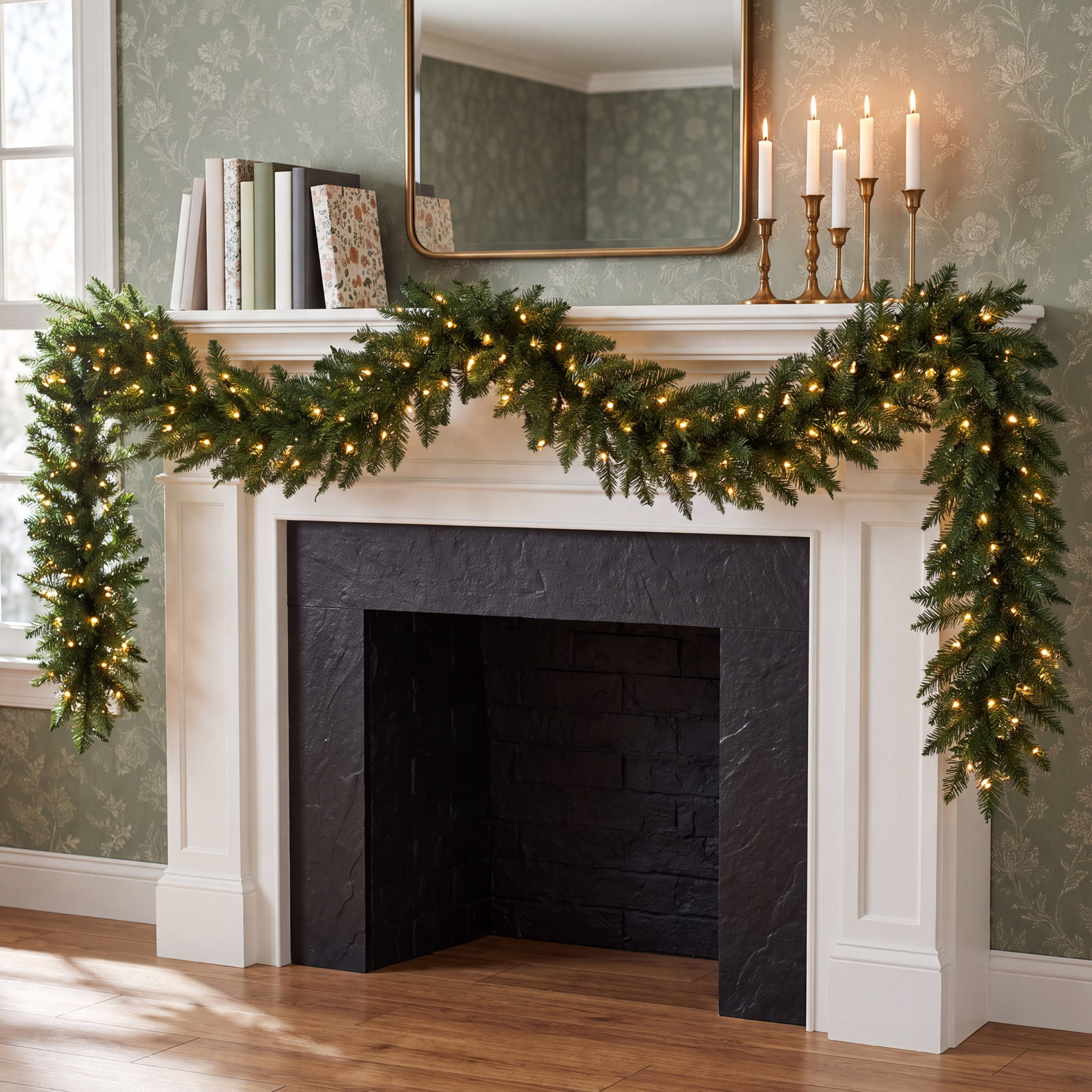 108" Pre-Lit Fir Christmas Garland