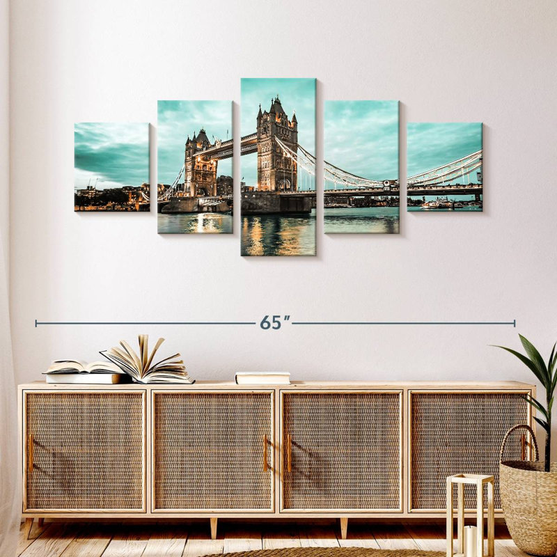 London Bridge Nightfall, 24" H x 55" W