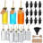 12 Sets Glass Coffee Syrup Bottles Simple Syrup Dispenser Bottles With Pourers Dust Lids Labels And Funnel Coffee Bar Accessories Glass Dispenser(Basic Style)