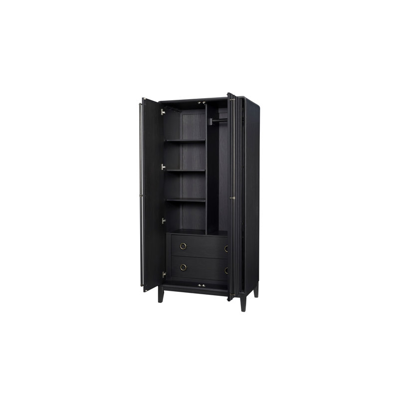 Armoire Riehlin avec tiroirs, tablettes et barre de suspension doublés de cèdre