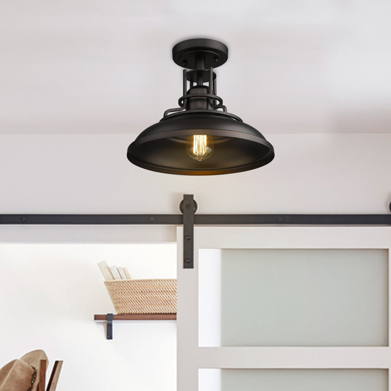 Plafonnier semi-encastré 1 lumière 12 po Jashona