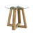 Modern And Practical Round Table: Clear Tempered Glass Top And Wood-coloured Mdf, Ideal For Living Rooms And Bedrooms