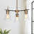 3-Light Black and Gold Sputnik Cluster Chandelier