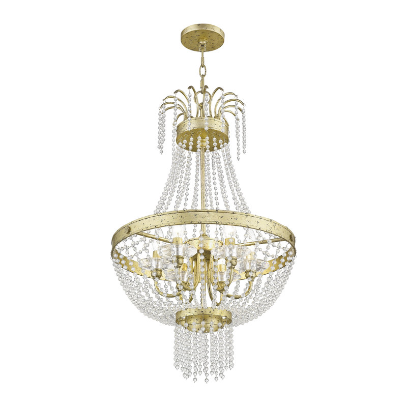 Rachedi 6 - Light Dimmable Empire Chandelier, Winter Gold