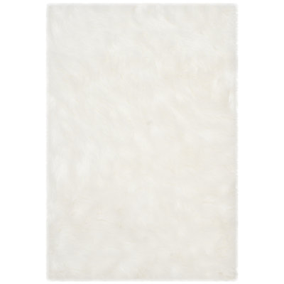 Solid Colour Faux Fur Area Rug