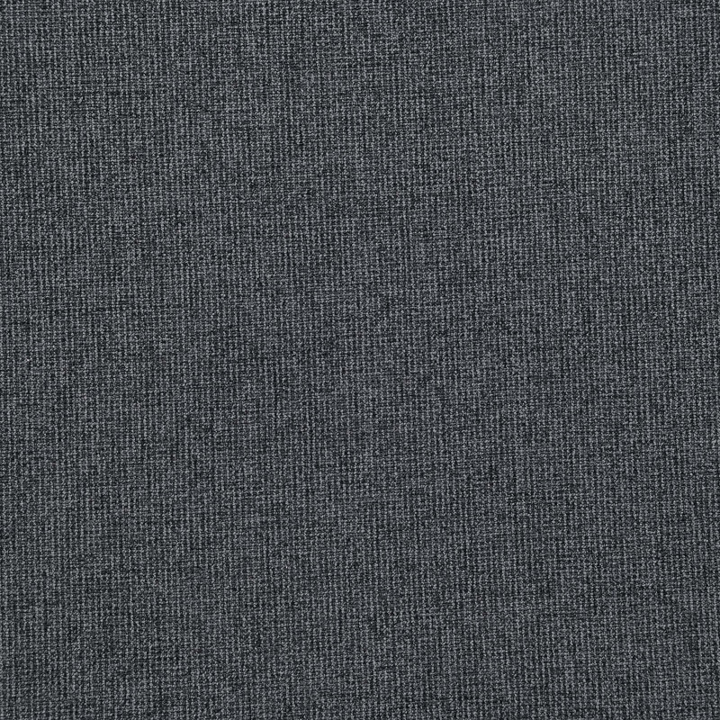 Canapé 4 places moderne en tissu de lin avec poches pour accoudoirs et 4 coussins, Lin gris foncé