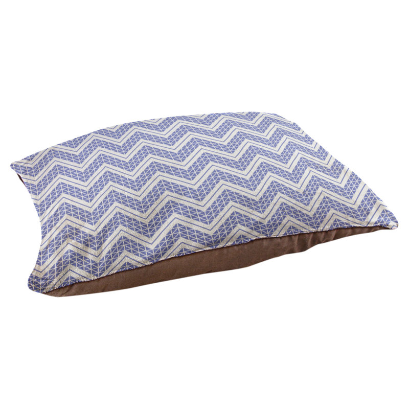 Chelan Chevron Pet Bed, Large (50" W x 40" D x 7" H), Viridian Blue