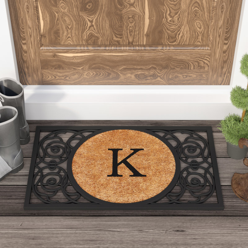 Cermenho Non-Slip Outdoor Doormat, K, Rectangle 18" x 30"