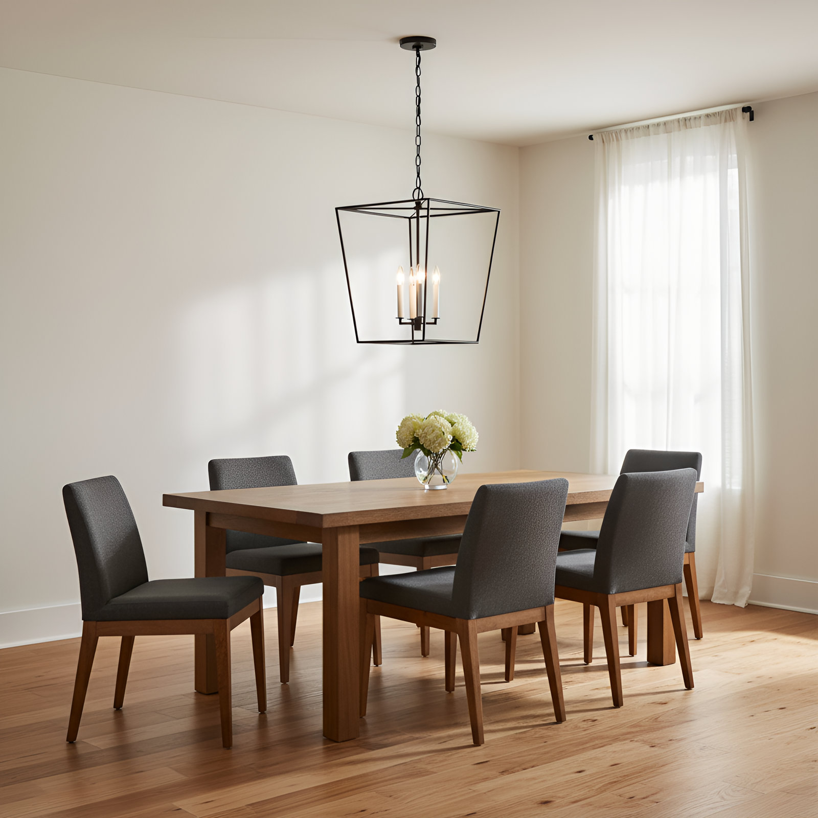 Maribel Dimmable 4-Light Pendant, Aged Iron, 88.5" H x 18" W x 18" D