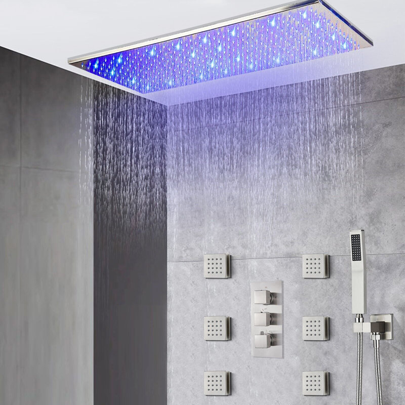 Système de douche thermostatique complet avec valve brute