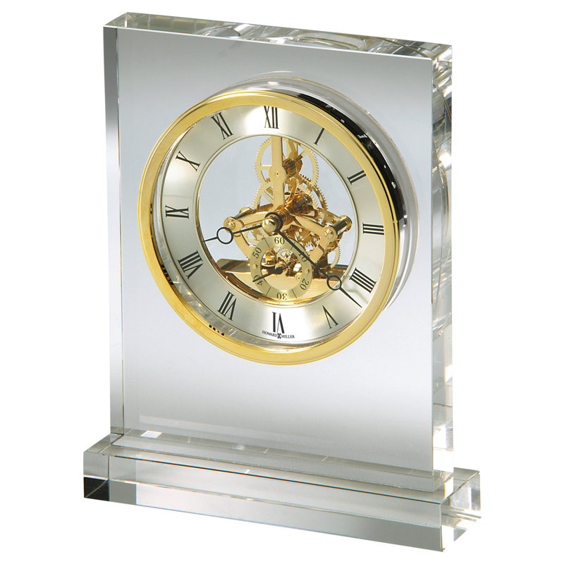 Roman Numeral Quartz movement / Crystal Tabletop Clock